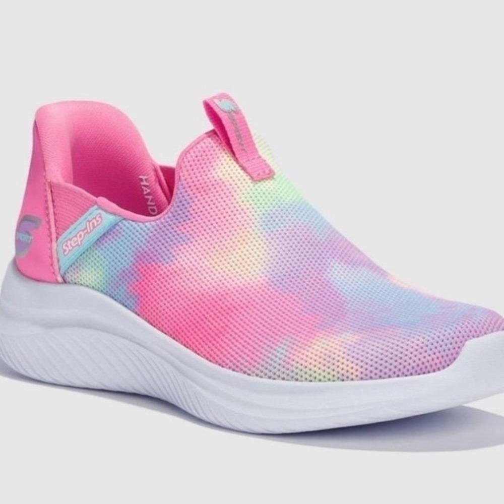 S Sport By Skechers Kids' Step-Ins Sneakers Tie Dye Slip On Cushioned- SIZE 2 - Picture 3 of 4
